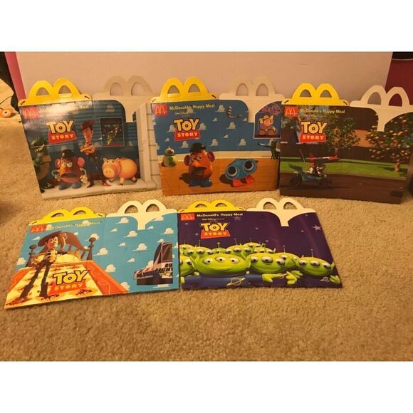 Disney's Toy Story UK McDonalds Set of 5 Happy Meal Boxes Unused, Mint - Picture 3 of 10